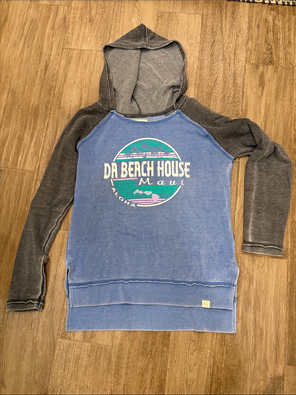 Beach House Maui Two-Tone Crewneck Sweatshirt - Blue/Charcoal